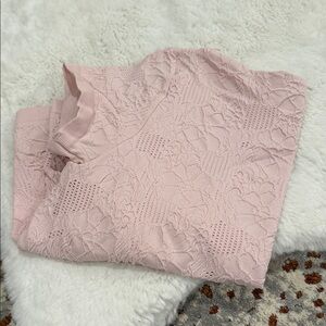 Altar’D State- Pink Lace Pattern Top